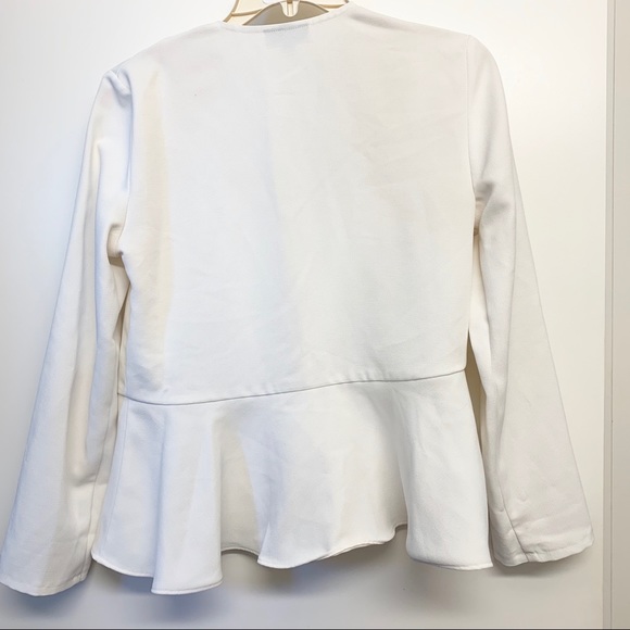 Topshop white peplum light jacket - Picture 6 of 6